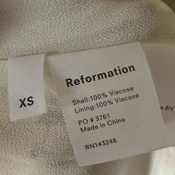 Reformation Dawn Mini White Floral Dress Size XS - Picture 8 of 8